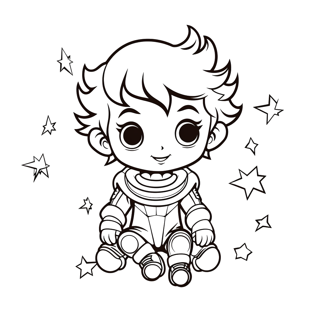 Dibujo de astronautas para colorear 8 listo para imprimir gratis