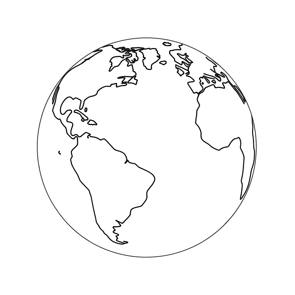 Dibujo de planeta tierra para colorear 2 listo para imprimir gratis