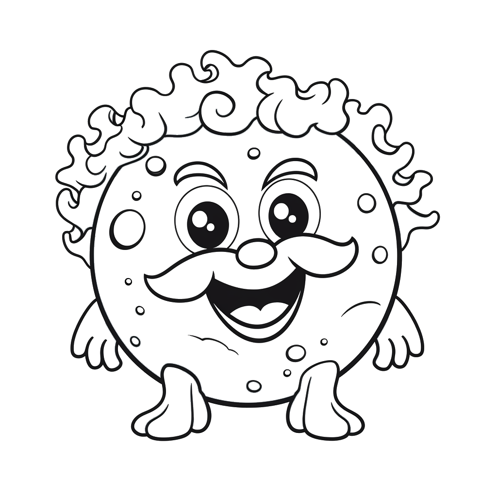 Dibujo de planetas kawaii para colorear 9 listo para imprimir gratis