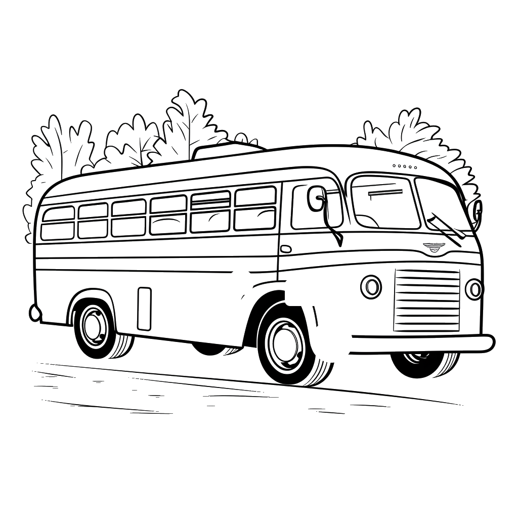 Dibujo de autobuses para colorear 11 listo para imprimir gratis