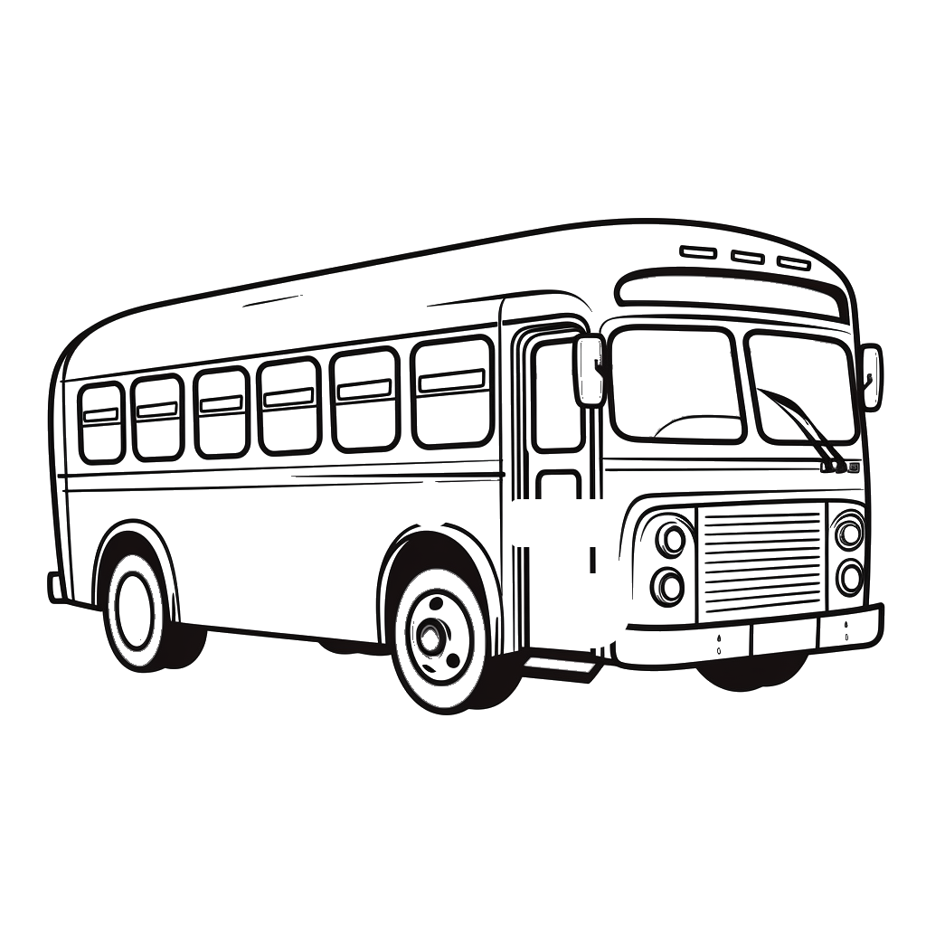 Dibujo de autobuses para colorear 12 listo para imprimir gratis