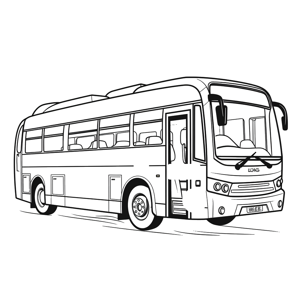 Dibujo de autobuses para colorear 13 listo para imprimir gratis