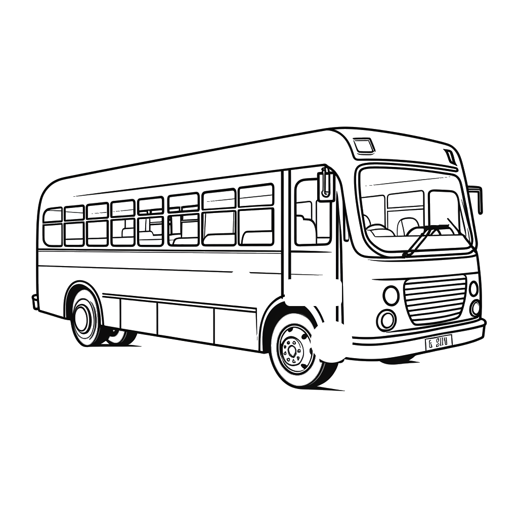 Dibujo de autobuses para colorear 14 listo para imprimir gratis