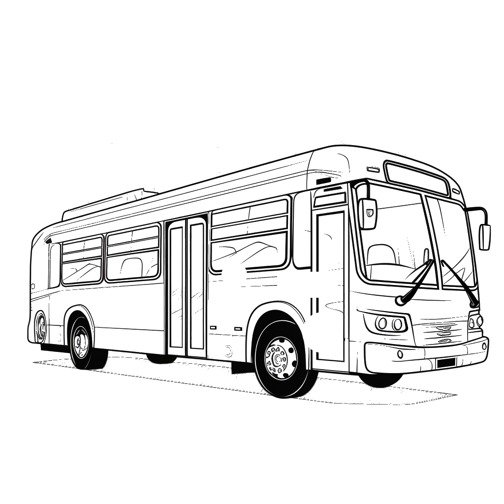 Dibujo de autobuses para colorear 15 listo para imprimir gratis