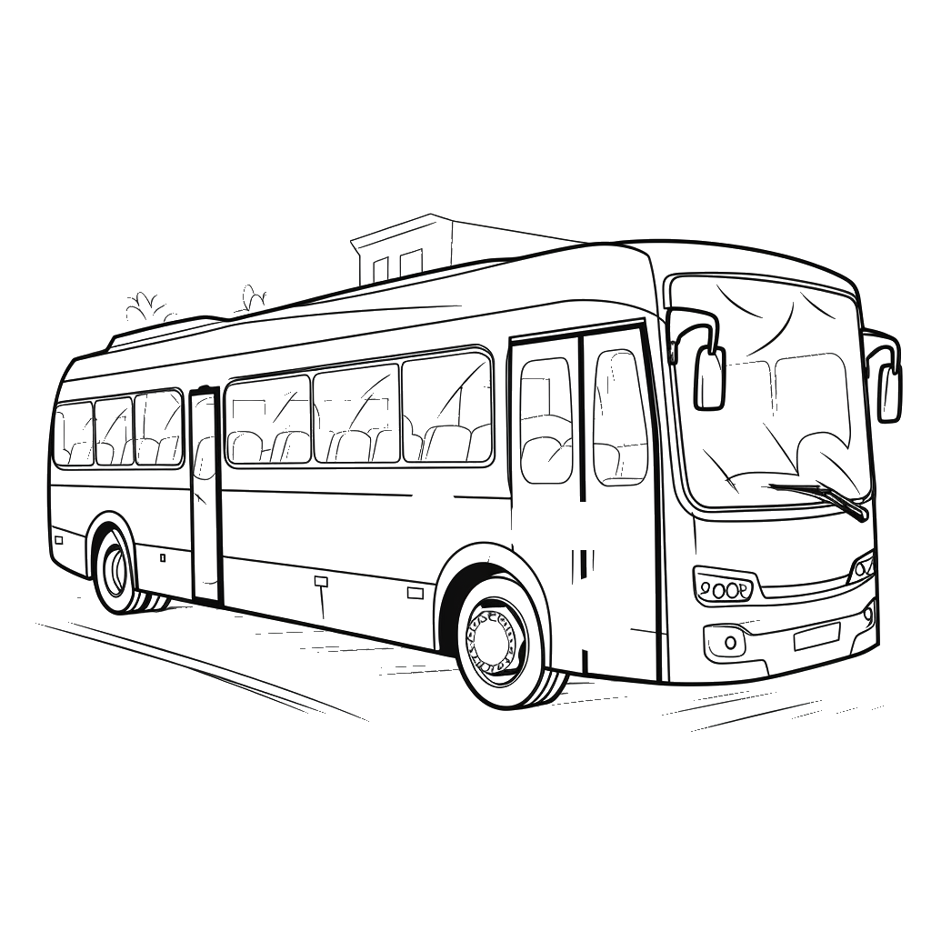 Dibujo de autobuses para colorear 16 listo para imprimir gratis
