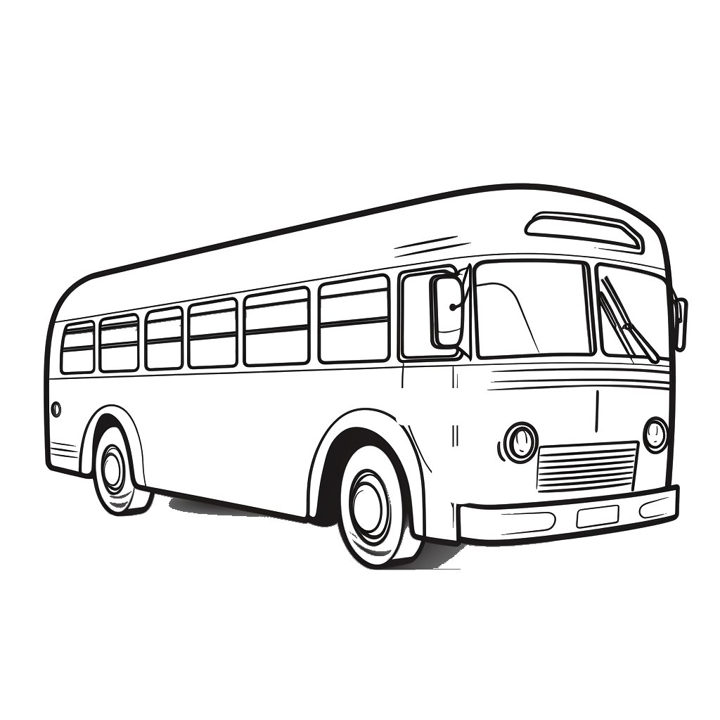 Dibujo de autobuses para colorear 4 listo para imprimir gratis
