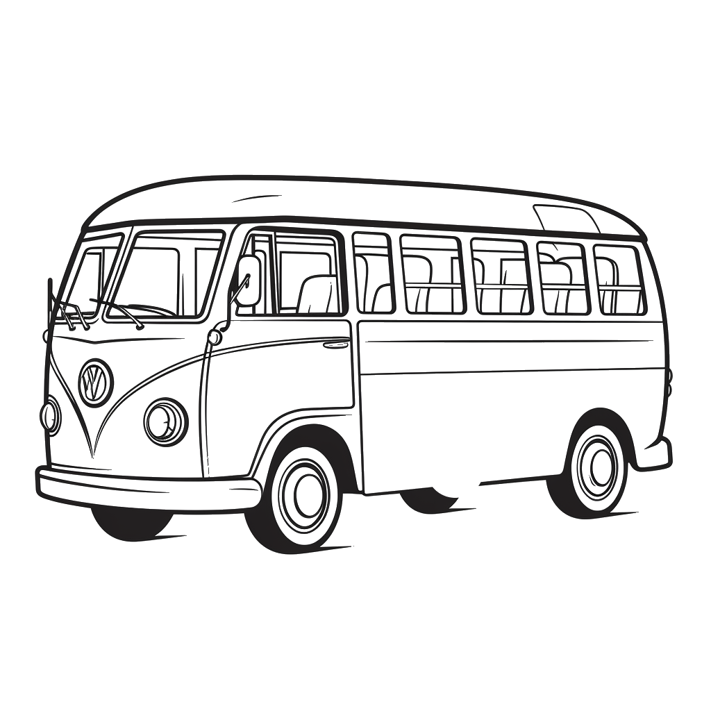 Dibujo de autobuses para colorear 7 listo para imprimir gratis