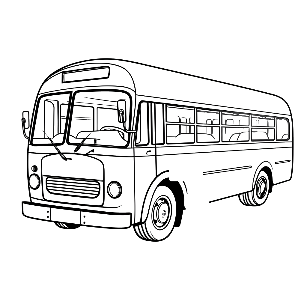 Dibujo de autobuses para colorear 9 listo para imprimir gratis