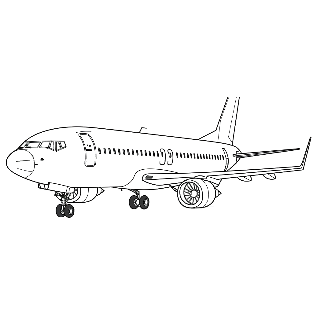 Dibujo de aviones para colorear 1 listo para imprimir gratis