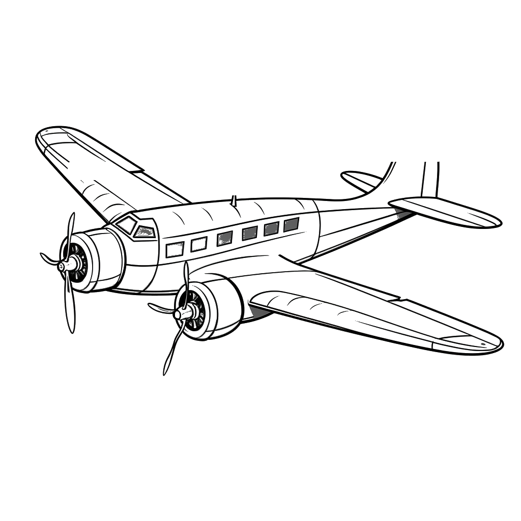 Dibujo de aviones para colorear 11 listo para imprimir gratis