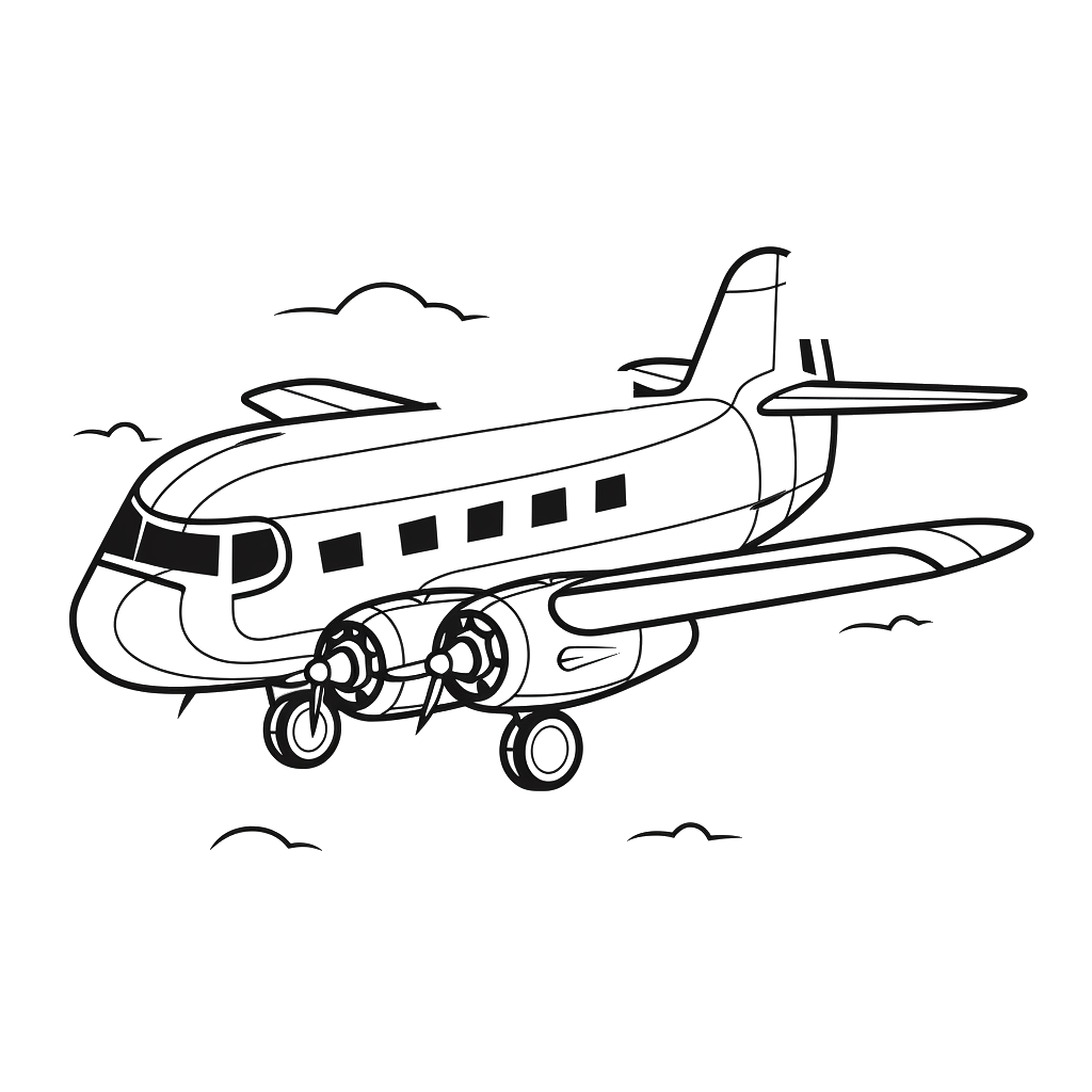Dibujo de aviones para colorear 12 listo para imprimir gratis