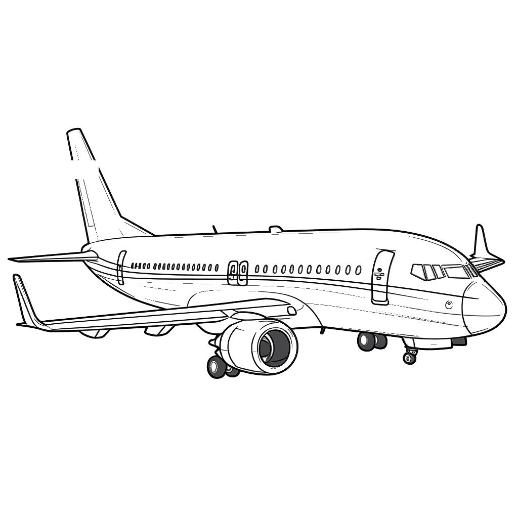 Dibujo de aviones para colorear 2 listo para imprimir gratis