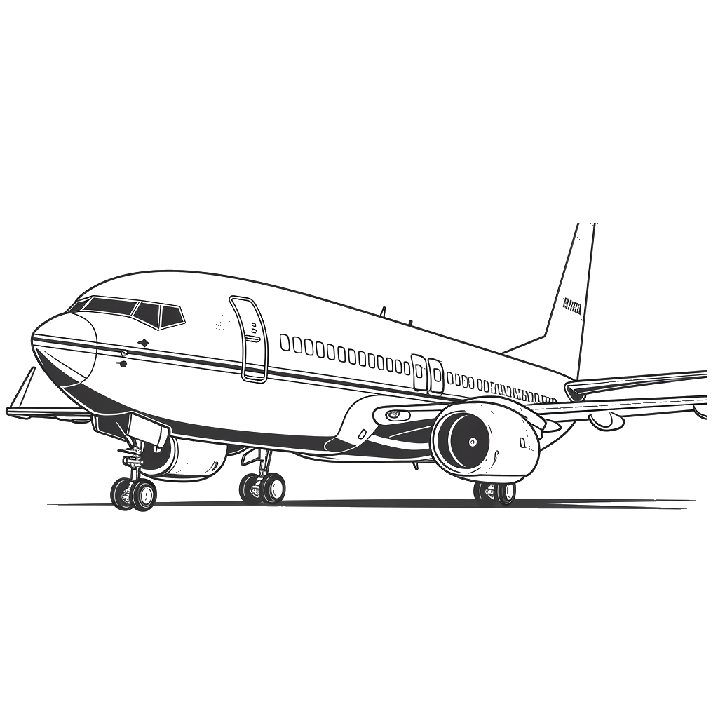 Dibujo de aviones para colorear 3 listo para imprimir gratis