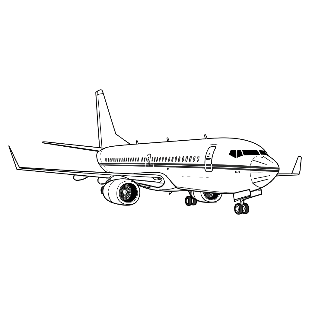 Dibujo de aviones para colorear 4 listo para imprimir gratis