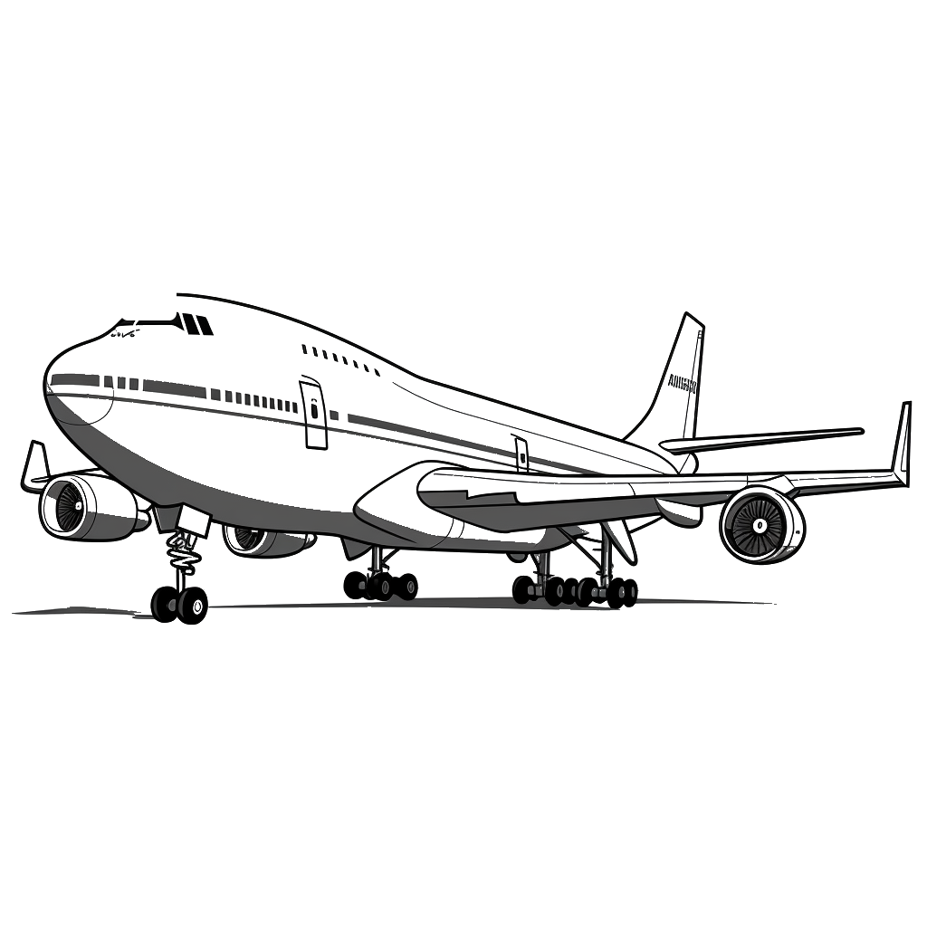 Dibujo de aviones para colorear 5 listo para imprimir gratis