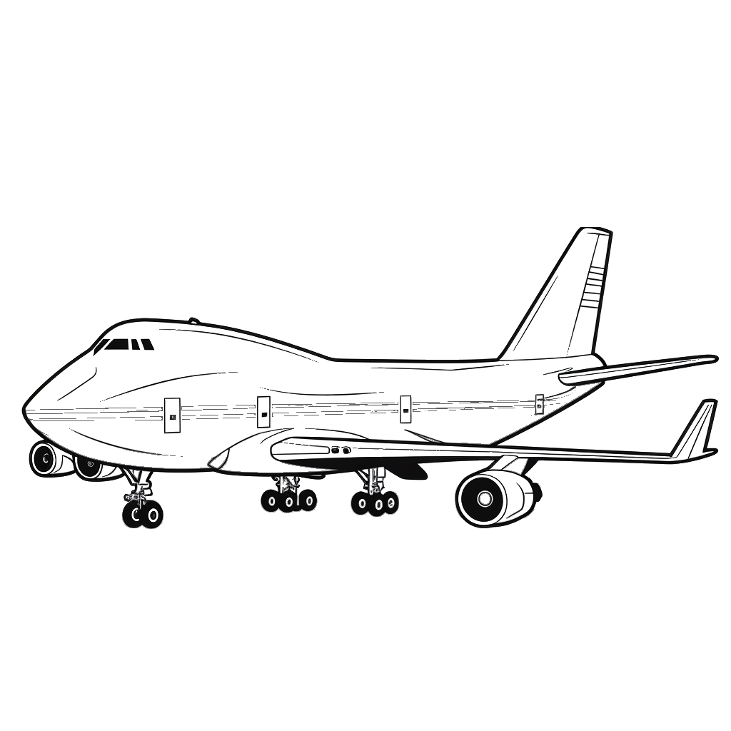 Dibujo de aviones para colorear 7 listo para imprimir gratis