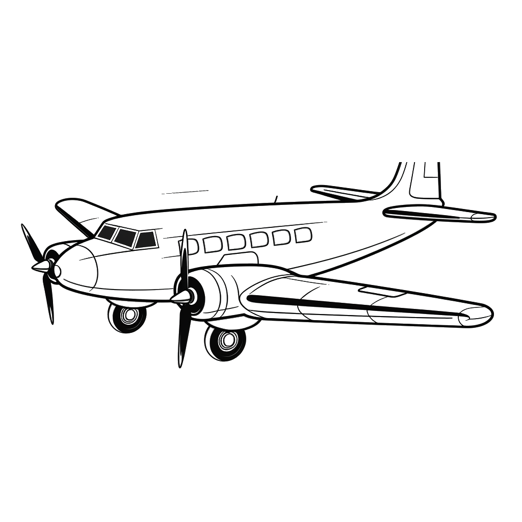Dibujo de aviones para colorear 9 listo para imprimir gratis