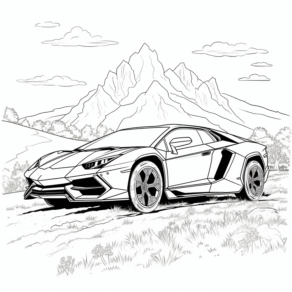Dibujo de coches para colorear 38 listo para imprimir gratis