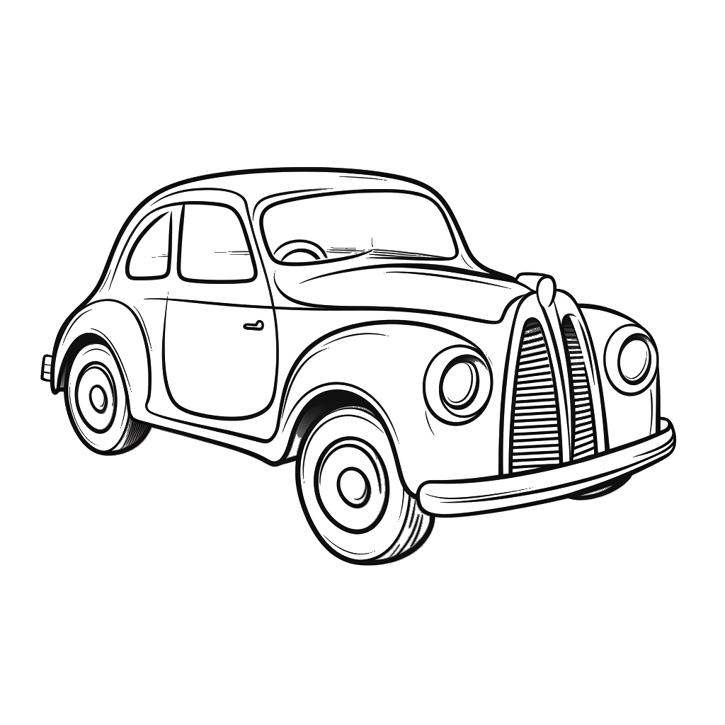 Dibujo de coches para colorear 8 listo para imprimir gratis