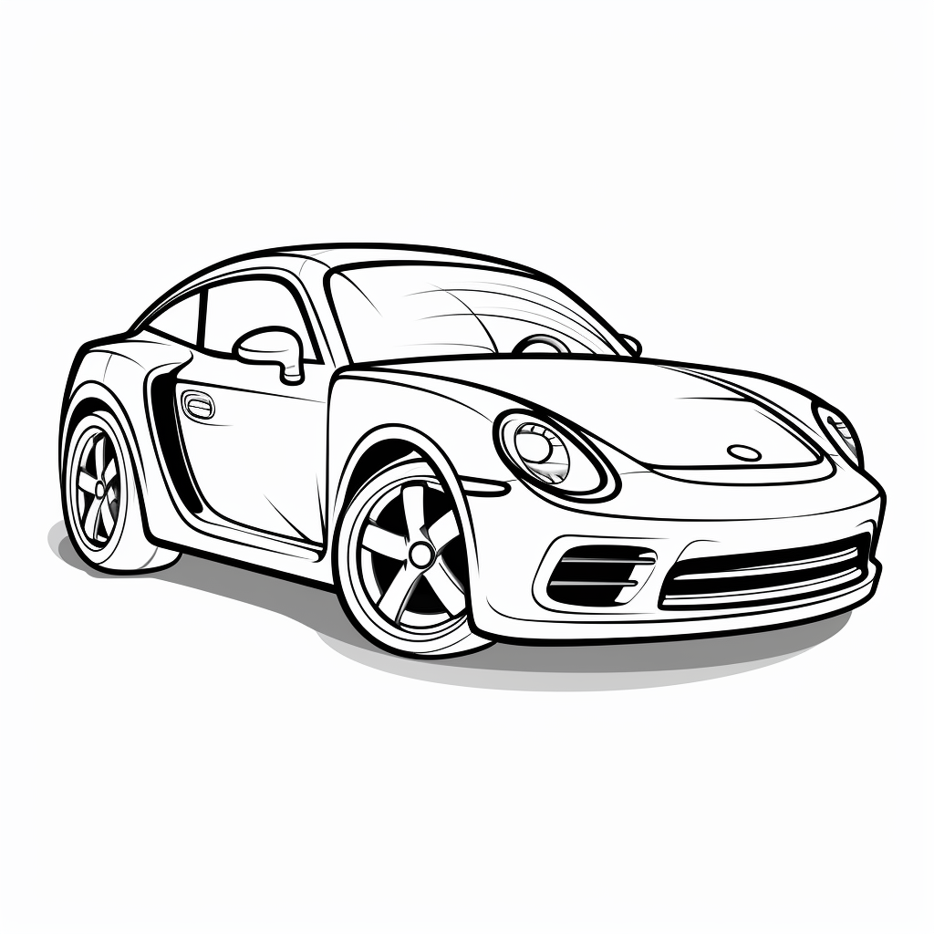 Dibujo de coches para colorear 9 listo para imprimir gratis