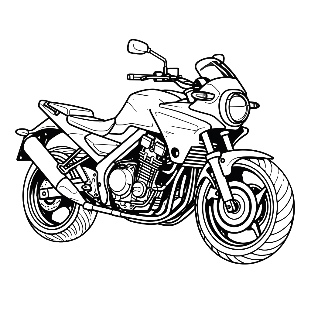 Dibujo de motos para colorear 1 listo para imprimir gratis