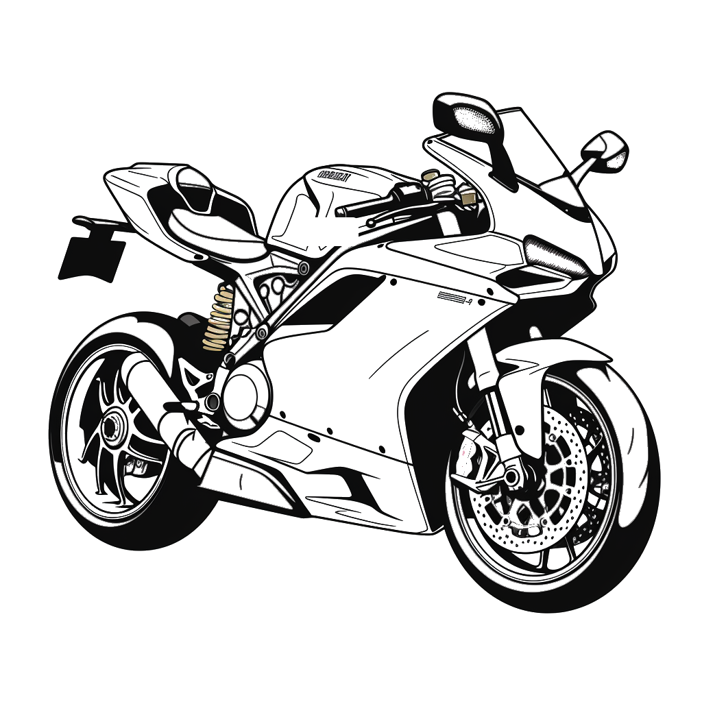 Dibujo de motos para colorear 10 listo para imprimir gratis