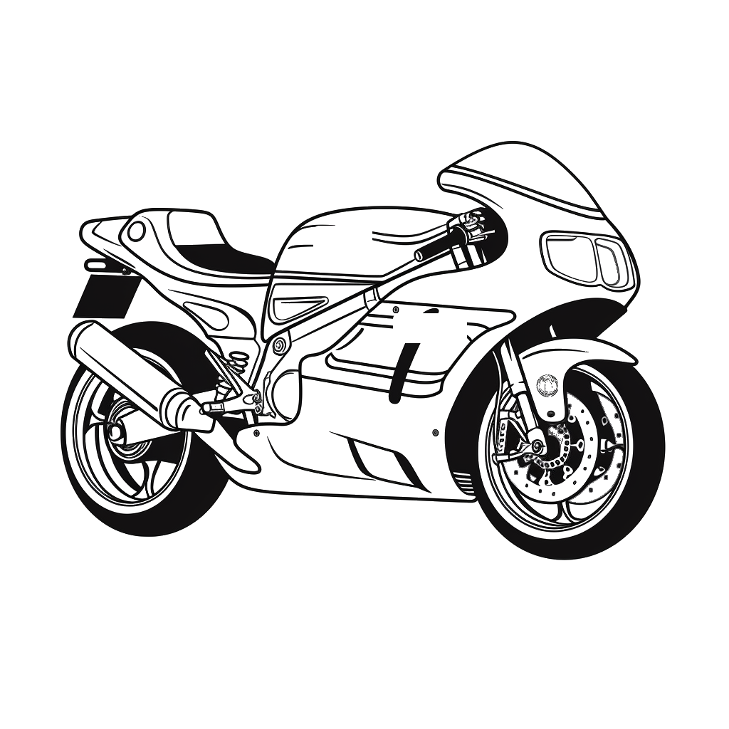 Dibujo de motos para colorear 11 listo para imprimir gratis