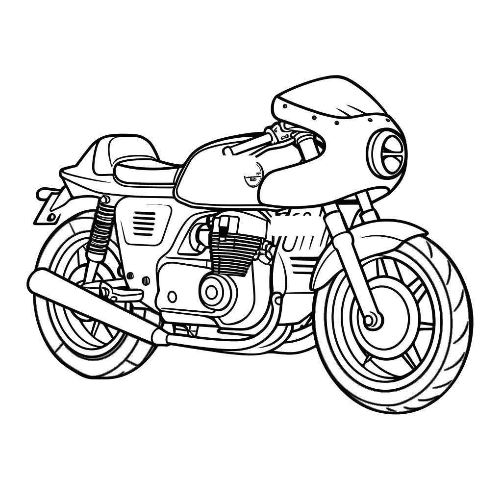 Dibujo de motos para colorear 13 listo para imprimir gratis