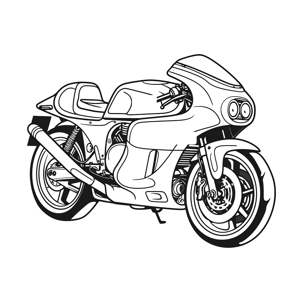 Dibujo de motos para colorear 14 listo para imprimir gratis