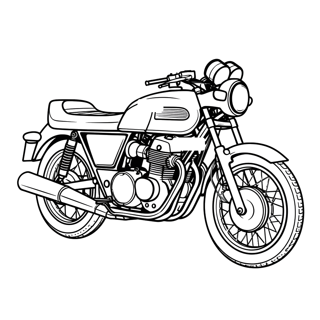 Dibujo de motos para colorear 2 listo para imprimir gratis