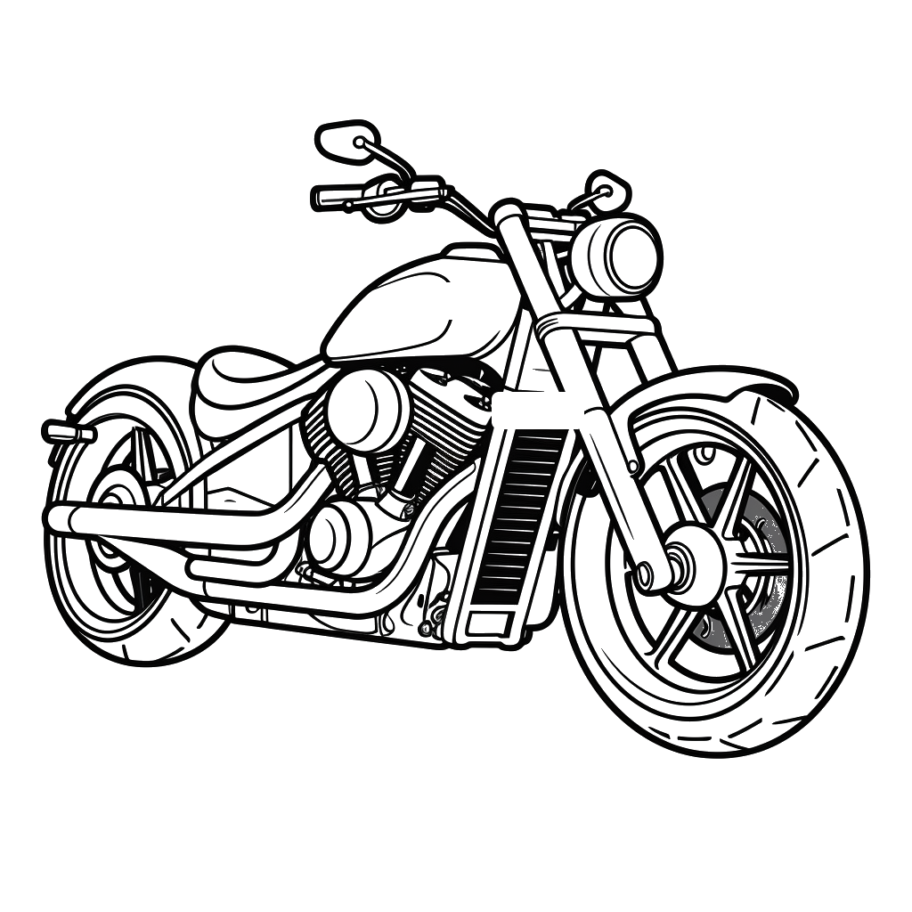 Dibujo de motos para colorear 3 listo para imprimir gratis