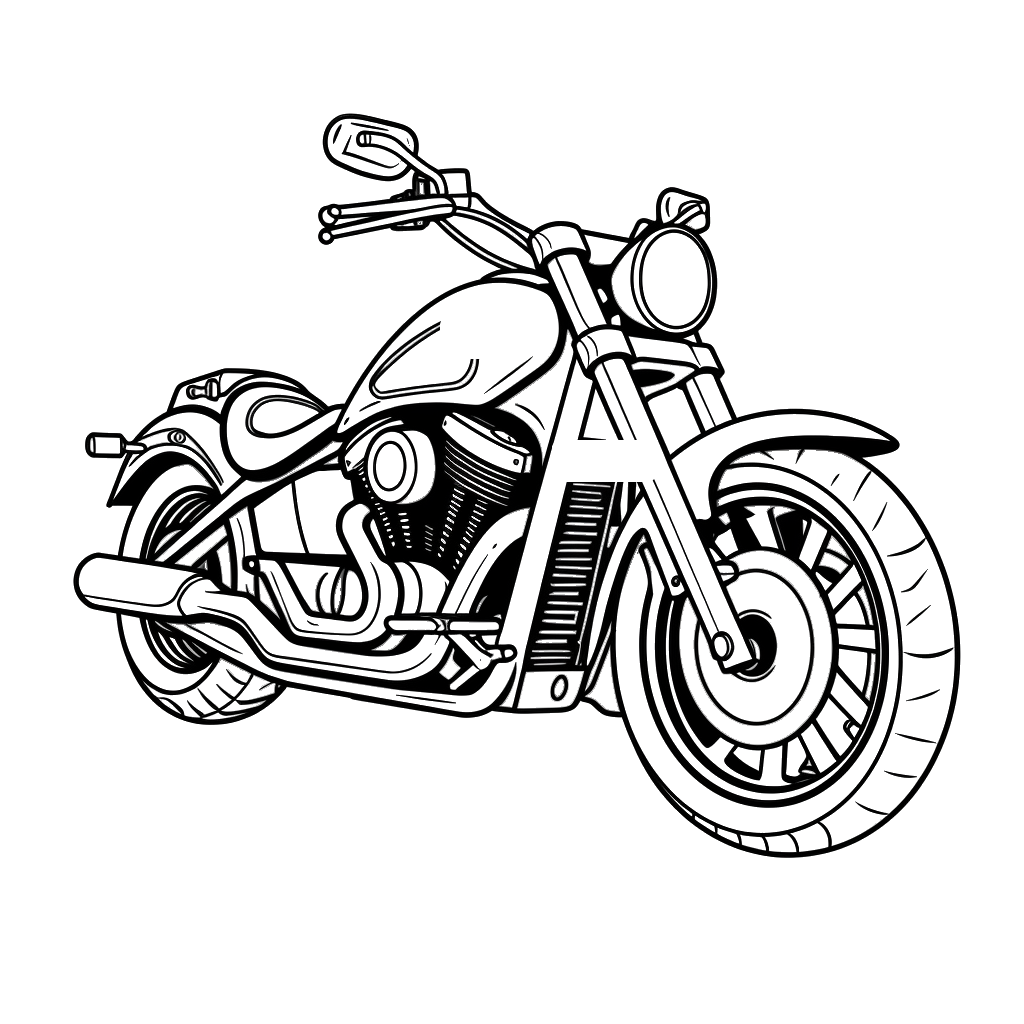 Dibujo de motos para colorear 4 listo para imprimir gratis