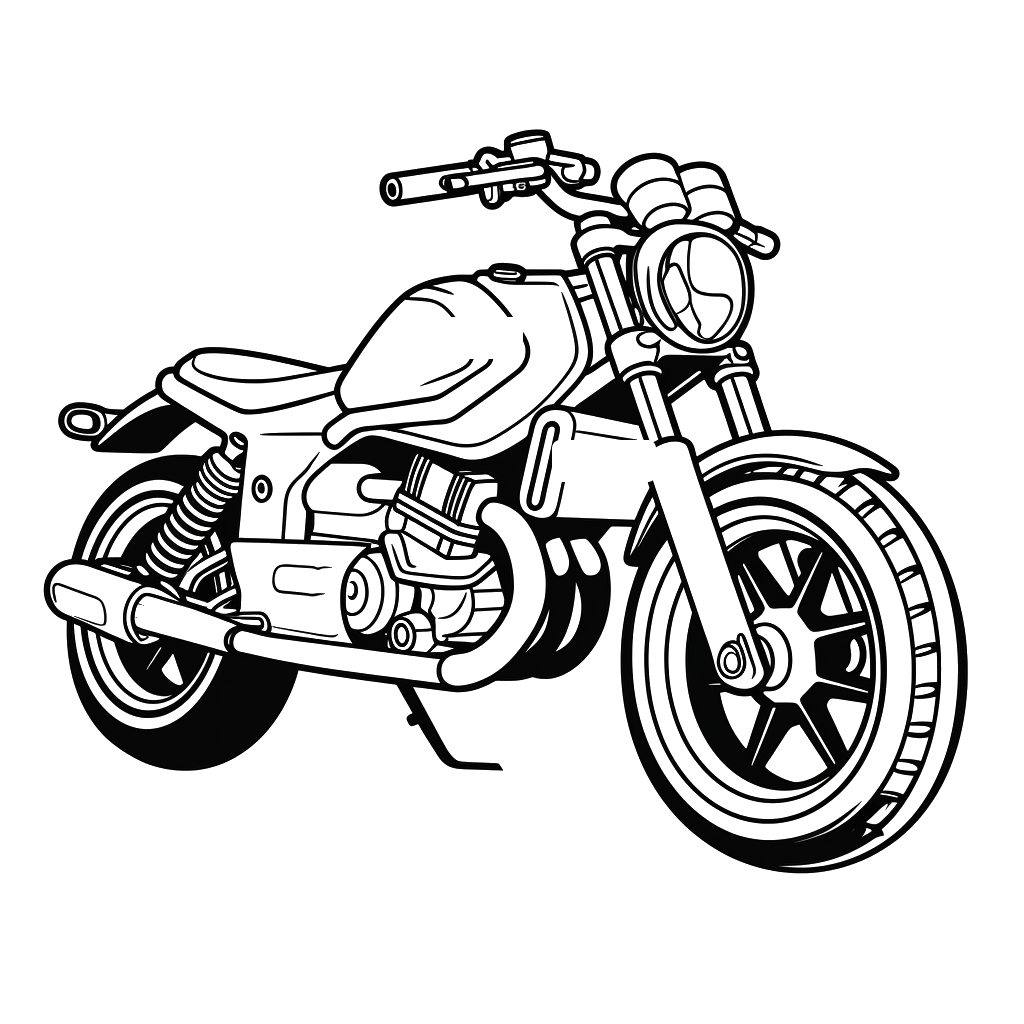 Dibujo de motos para colorear 5 listo para imprimir gratis