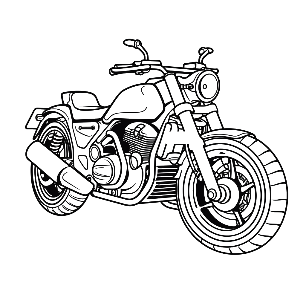 Dibujo de motos para colorear 6 listo para imprimir gratis
