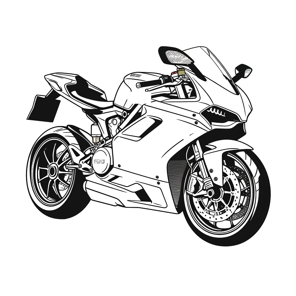 Dibujo de motos para colorear 7 listo para imprimir gratis