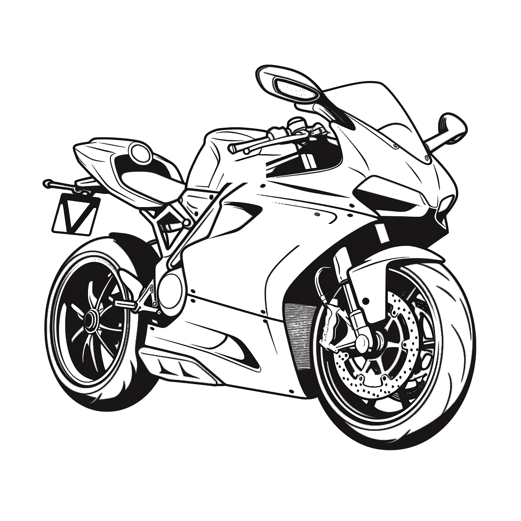 Dibujo de motos para colorear 8 listo para imprimir gratis