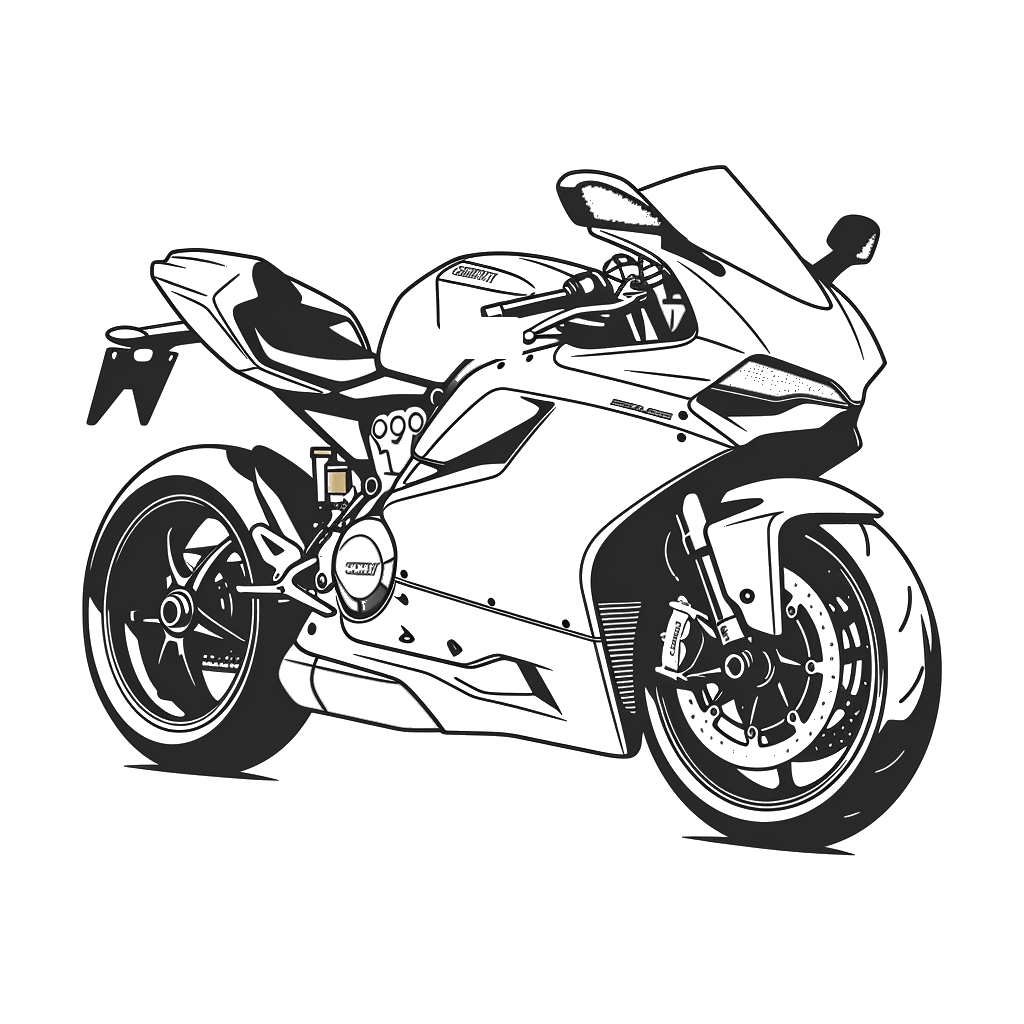 Dibujo de motos para colorear 9 listo para imprimir gratis