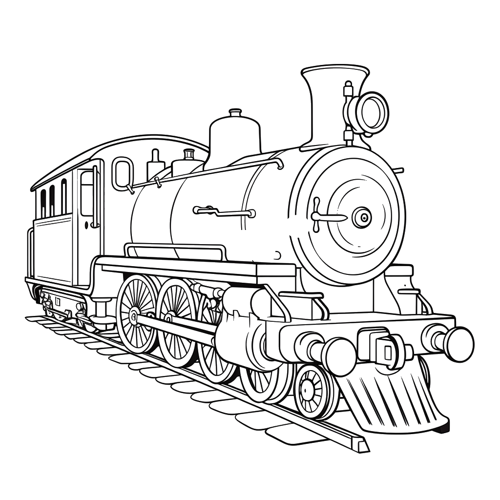 Dibujo de trenes para colorear 1 listo para imprimir gratis