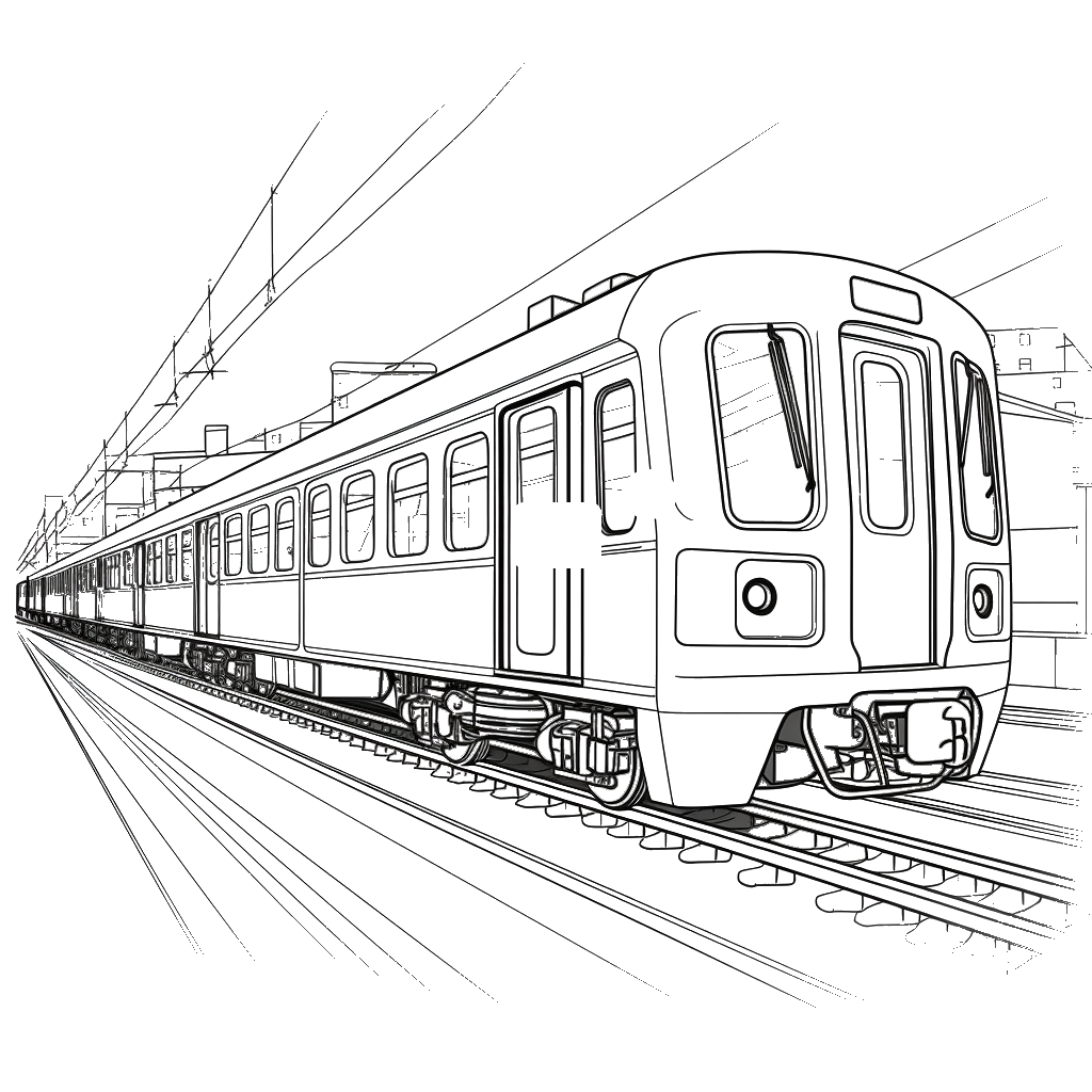 Dibujo de trenes para colorear 11 listo para imprimir gratis