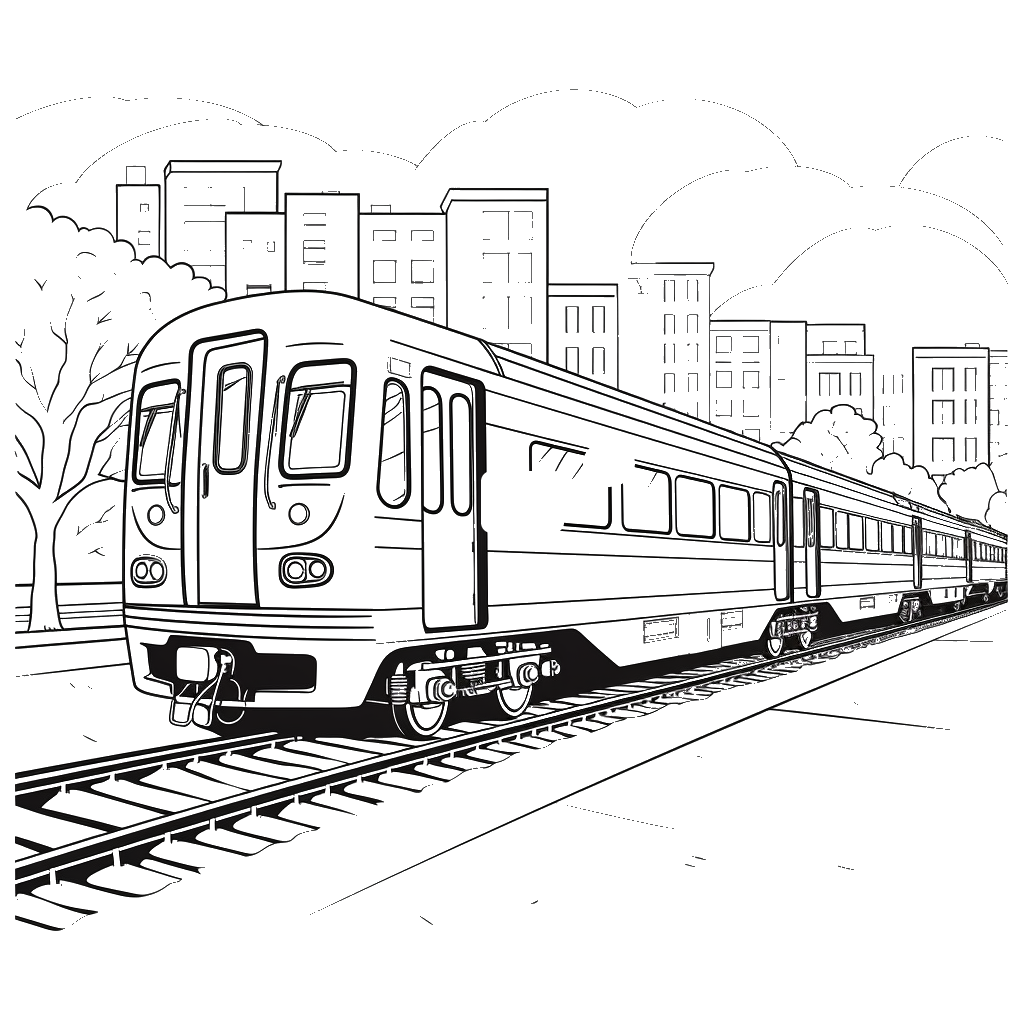 Dibujo de trenes para colorear 12 listo para imprimir gratis