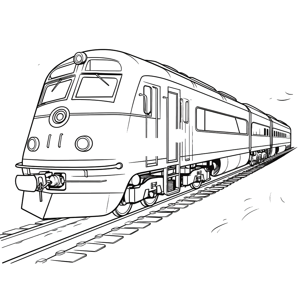 Dibujo de trenes para colorear 14 listo para imprimir gratis