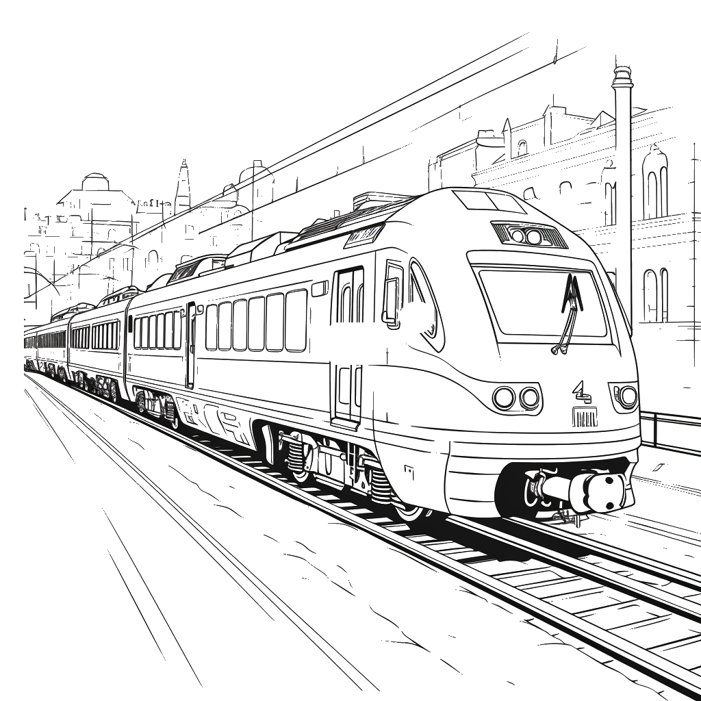 Dibujo de trenes para colorear 17 listo para imprimir gratis