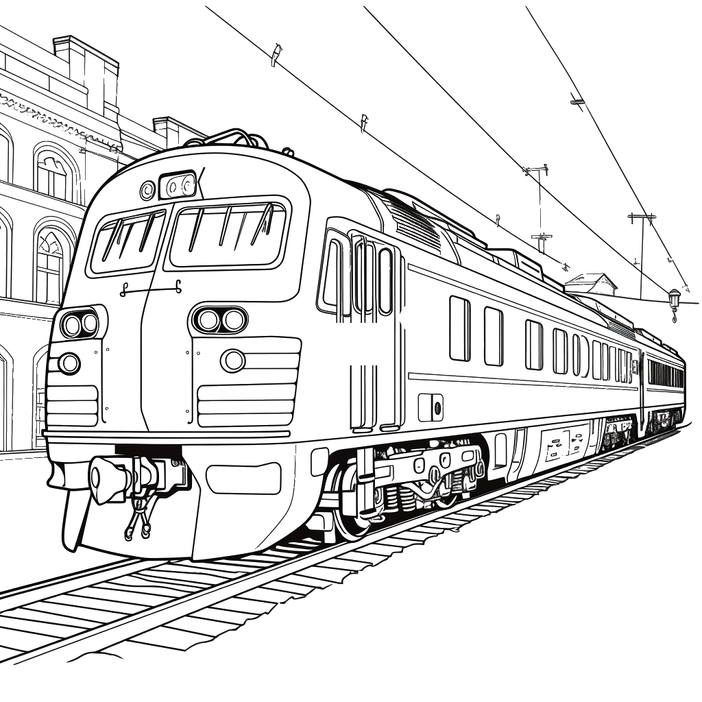 Dibujo de trenes para colorear 18 listo para imprimir gratis