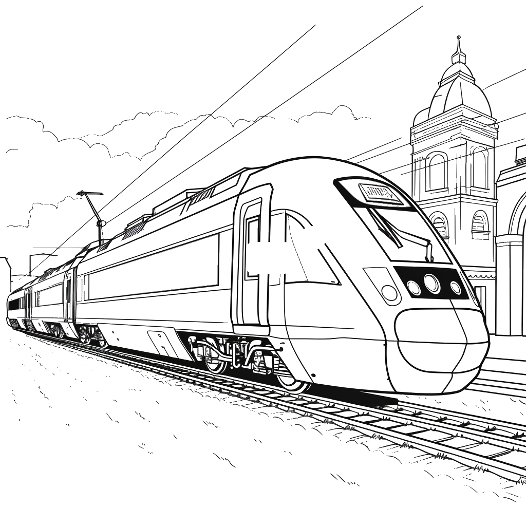 Dibujo de trenes para colorear 19 listo para imprimir gratis
