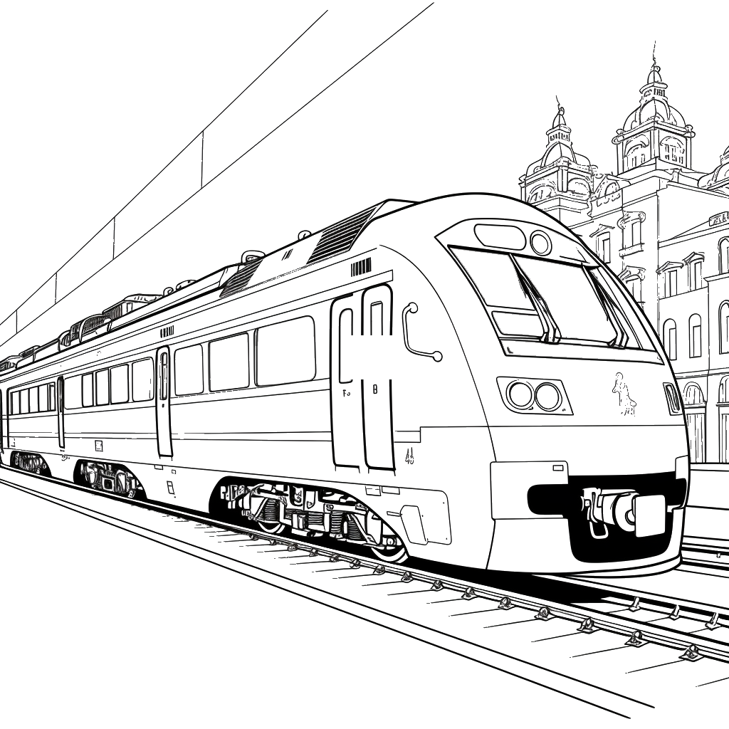 Dibujo de trenes para colorear 20 listo para imprimir gratis