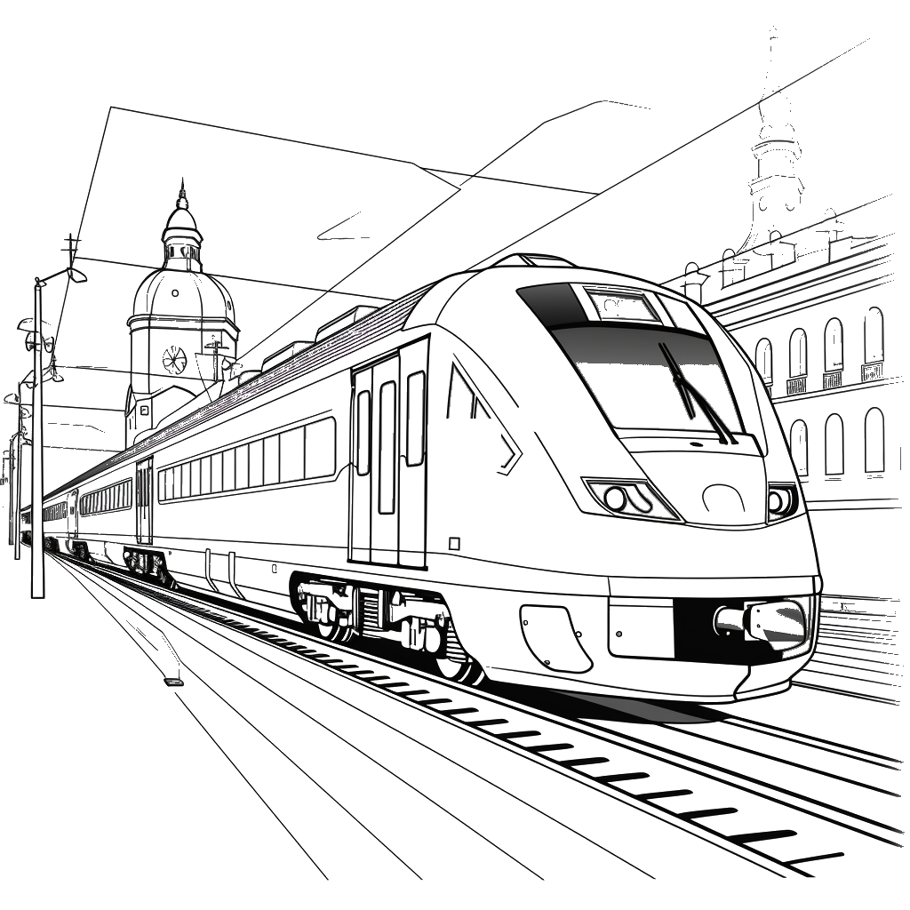 Dibujo de trenes para colorear 22 listo para imprimir gratis