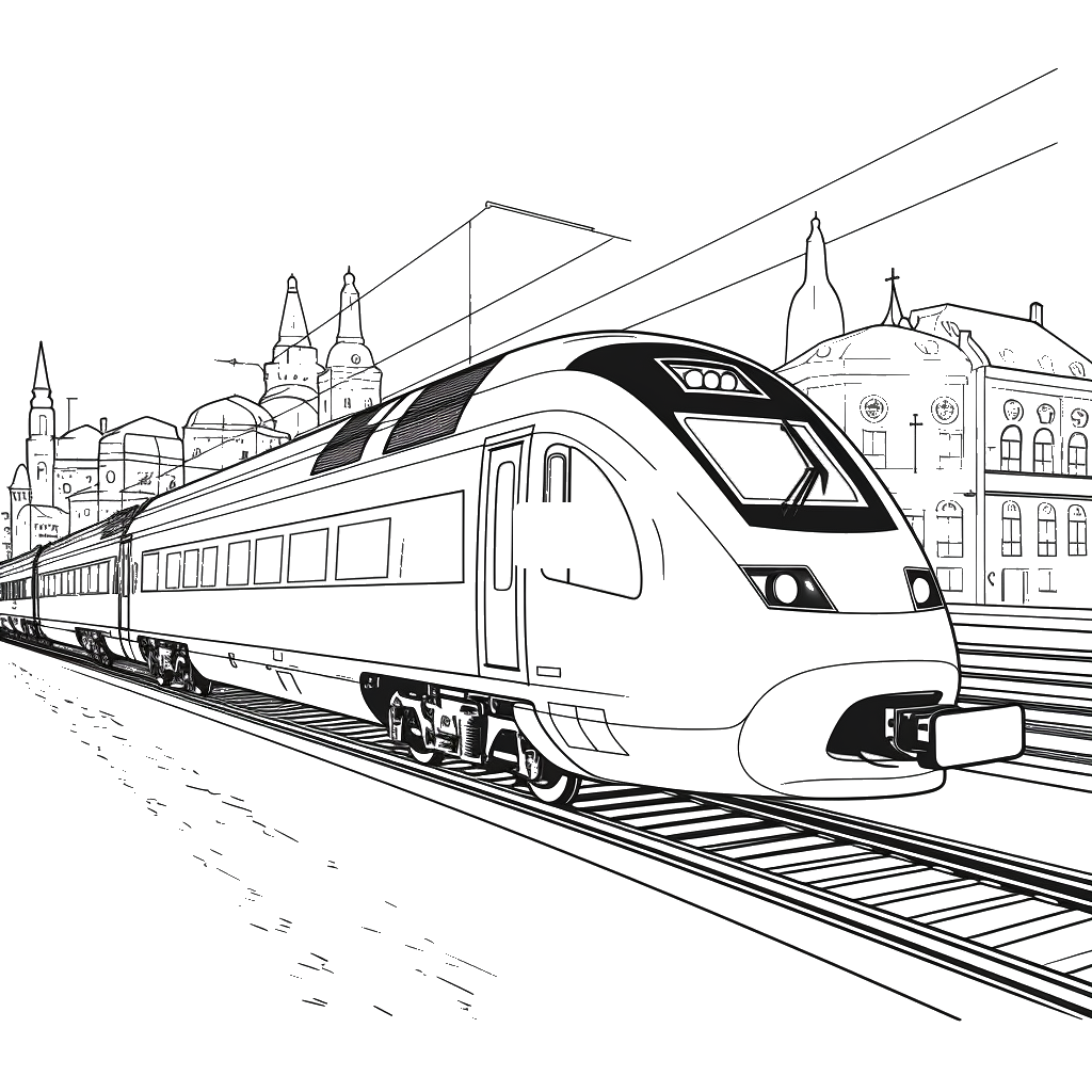 Dibujo de trenes para colorear 23 listo para imprimir gratis