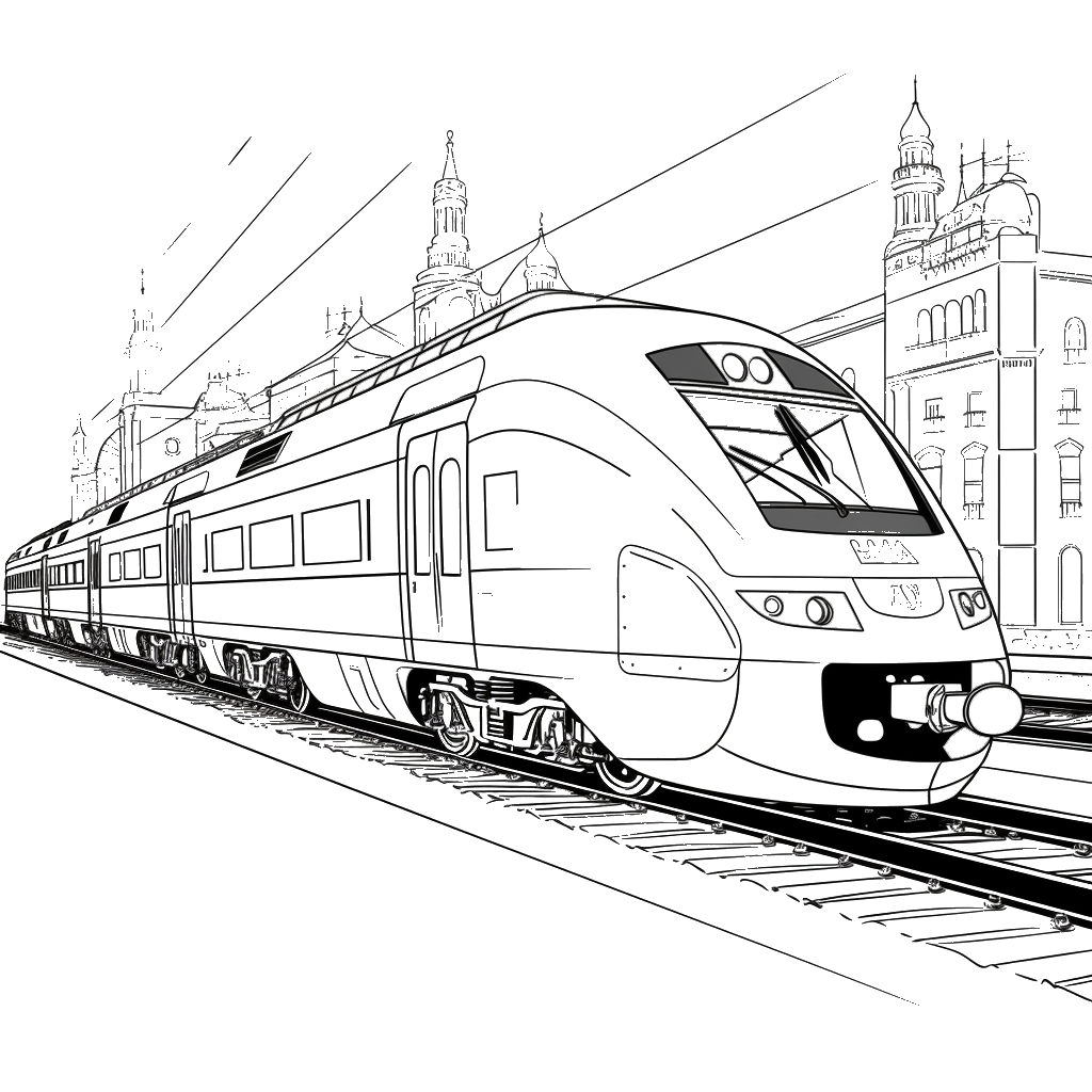 Dibujo de trenes para colorear 24 listo para imprimir gratis