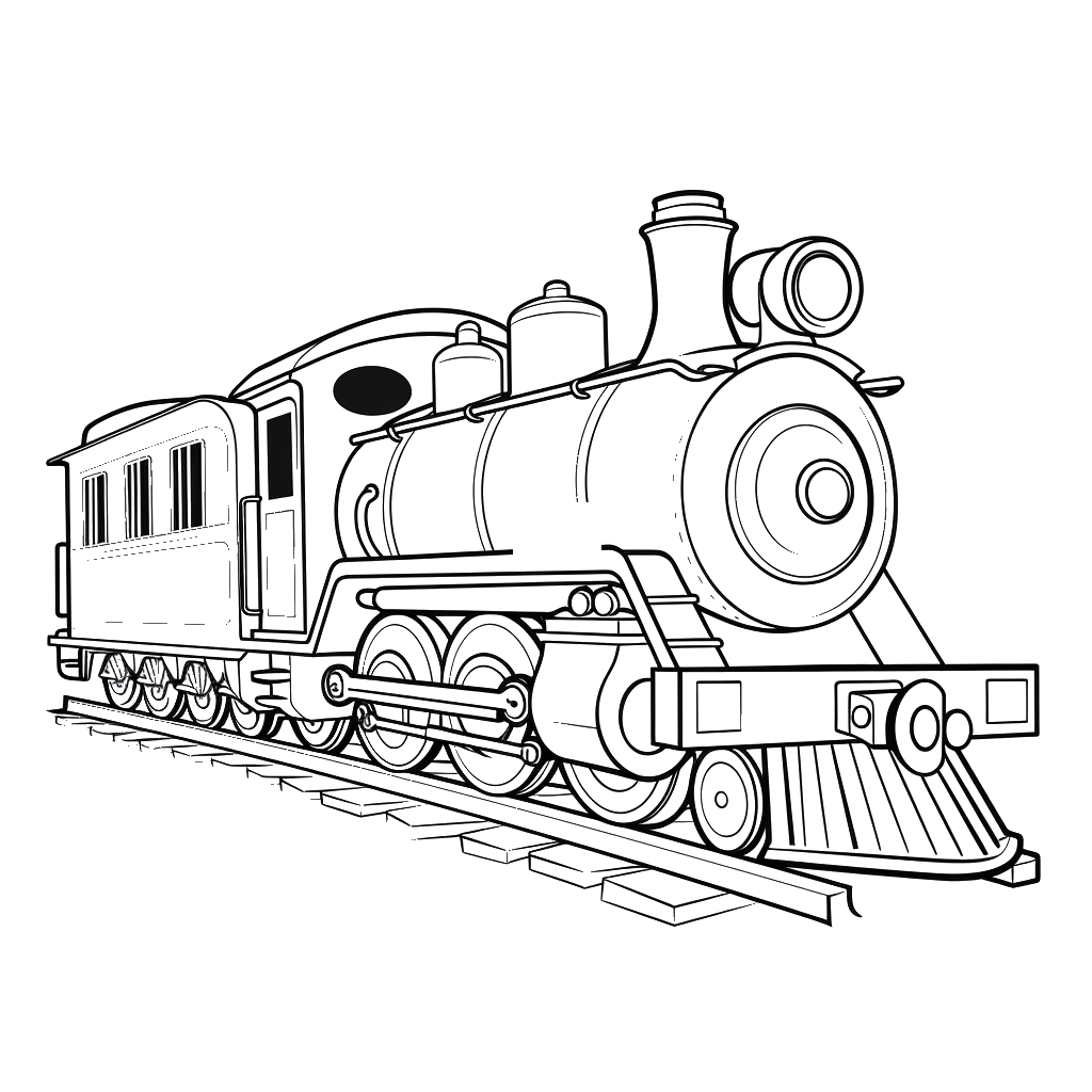 Dibujo de trenes para colorear 4 listo para imprimir gratis