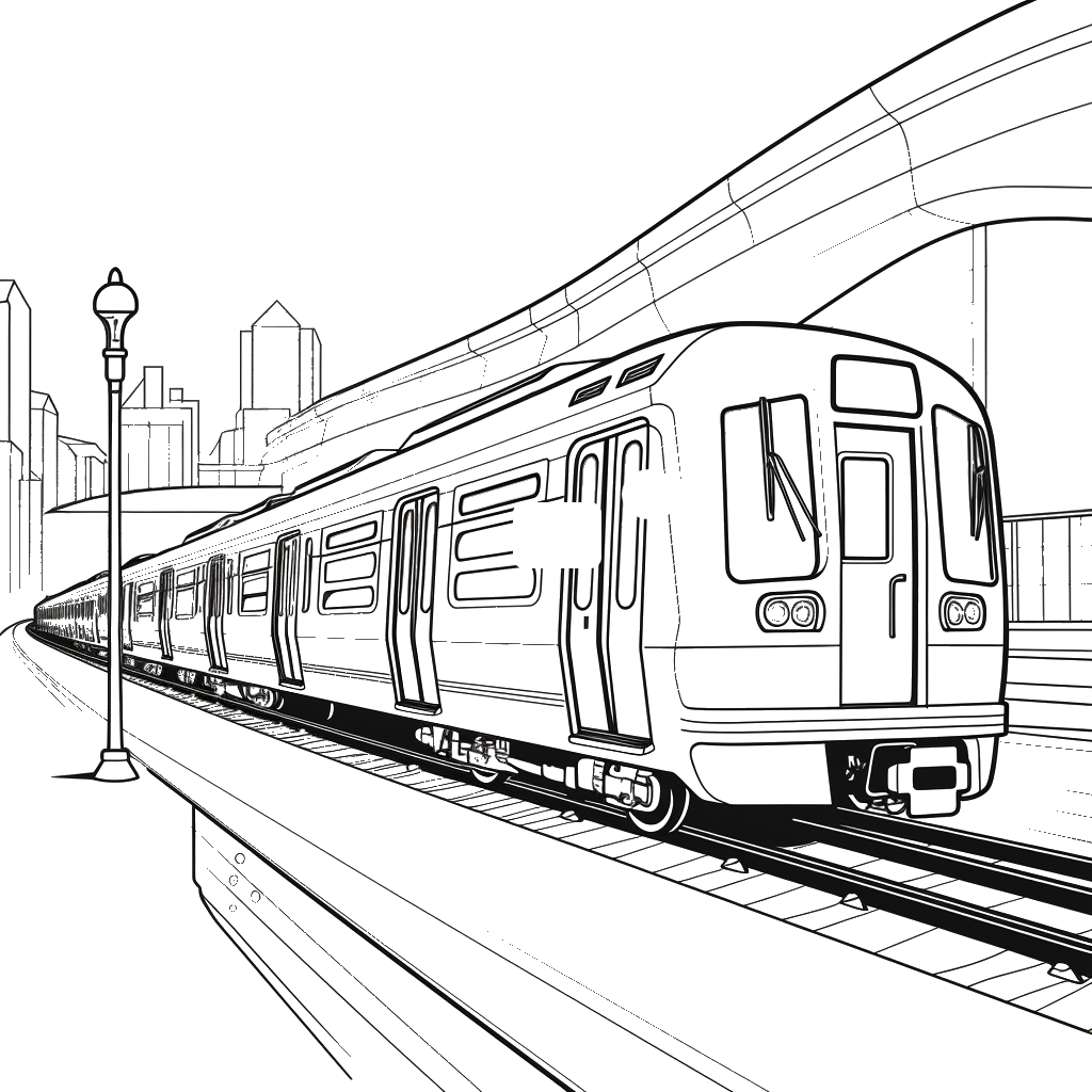 Dibujo de trenes para colorear 5 listo para imprimir gratis